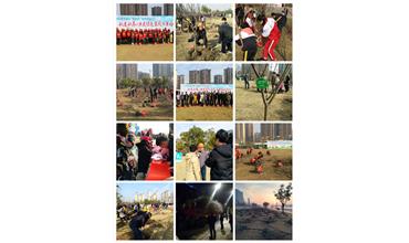 南通分公司與當?shù)刂驹刚吖餐瑢崿F(xiàn)“同栽一棵樹，同抹一片綠”的夢想